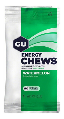 Gomita Running Gu Energy Energy Chews Watermelon Caja 12 Pz Color Multicolor