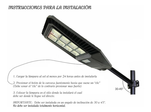 Imagen 8 de 8 de Lámpara Solar De Alumbrado Público 100w. Éxito Corp.