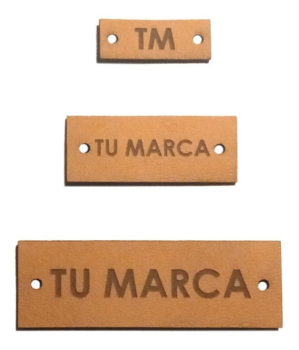 100 Etiquetas Ecocuero 4x3cm Marron C Corte/grabad Laser