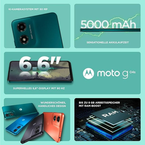 Celular Motorola Moto G04s 256gb 8gb Ram ( 4+4 ) Dual Sim Verde