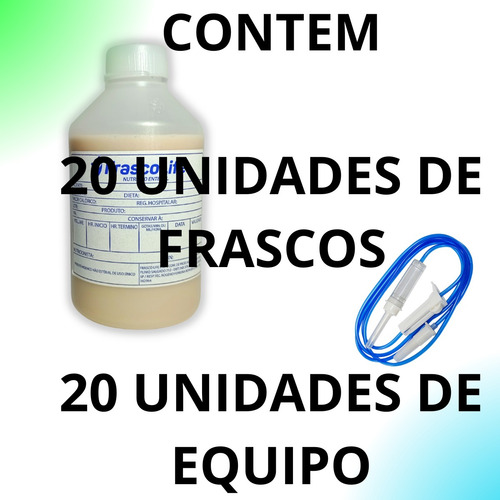 Kit Nutrição E Alimentação Enteral 300ml 20 Frs + 20 Equipos