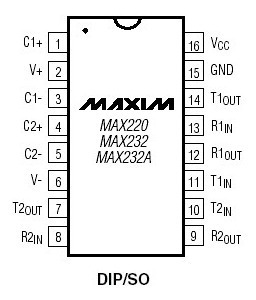 50 Pzs Circuito Max232 Max232cpe Maxim Rs232