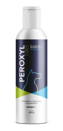 Shampoo Antibacteriano Para Cães Peroxyl 420ml Centagro