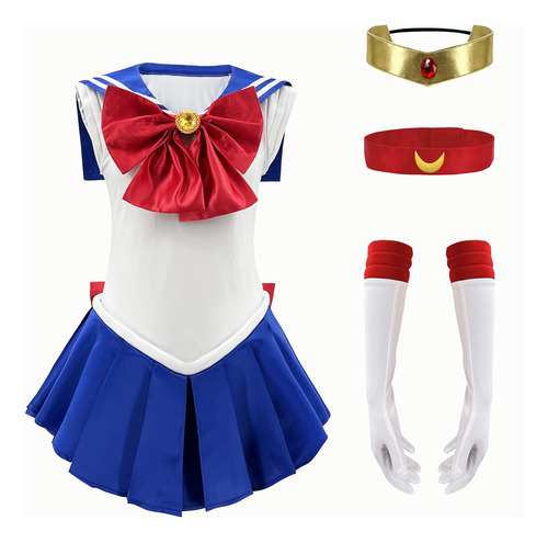 Disfraz De Sailor Moon Para Cosplay Femenino Talla Métrica