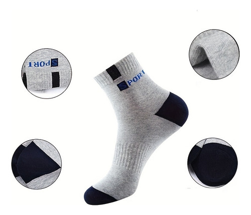 Ba 10 Pares Calcetas Hombre Deportivas Tobilleras Delgadas