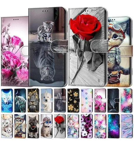 Funda De Teléfono Con Soporte Tipo Libro Para Samsung Galaxy