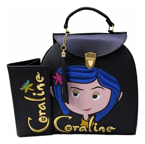 Coraline Bolsa Y Mochila 3 En 1 Con Cartera