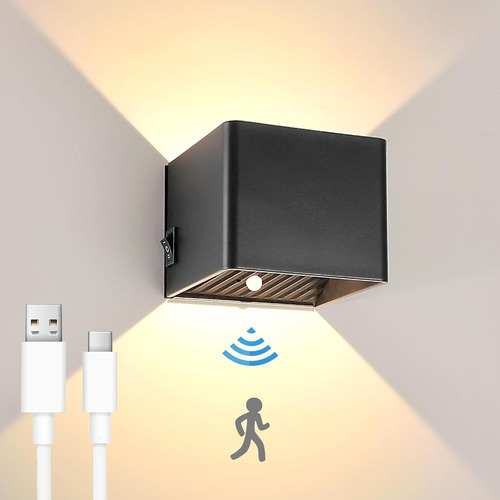 Aplique De Pared Led Inalámbrico Con Sensor De Movimiento Y