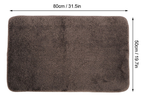Alfombra Marrón Engrosada Para Baño, Dormitorio Suave