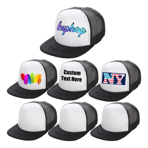 Funkeet 7 Pack Snapback Hat Sublimación En Blanco Flat Bill 