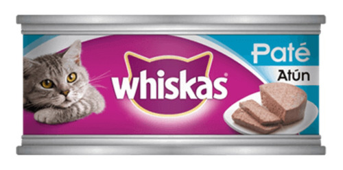 Alimento Whiskas 1+ Whiskas Gatos s para gato adulto todos los tamaños sabor paté de atún en lata de 156g