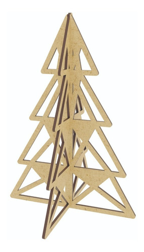 Kit 6 Pzas Árbol De Navidad Geométrico Adorno 23cm Art1509