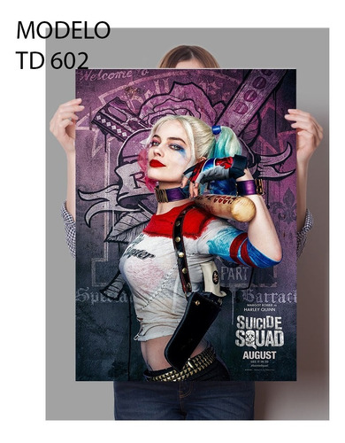 Harley Quinn Y Joker Fotografía Hd  Póster 90x60  Cm