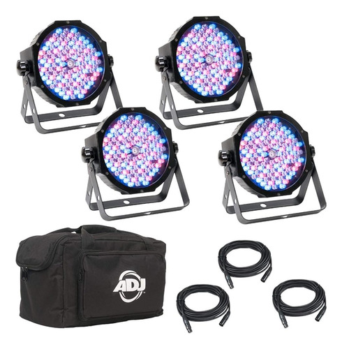 Sistema De Luz De Lavado American Dj Mega Flat Pak Plus Rgb 