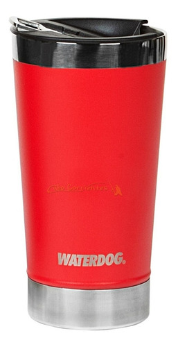 Vaso térmico Waterdog Beer 500 color rojo 500mL