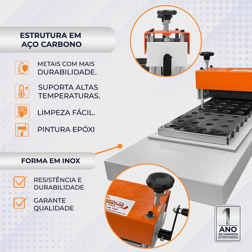 Máquina De Fazer Mini Pastéis 40 Unidades Compacta Print