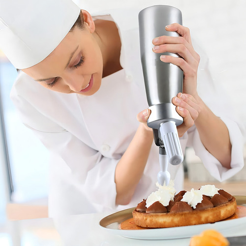 Dispensador De Crema Batida Para Postres 500 Ml Sifon Crema Batida Dispensador Chantilly Sifon De Cocina Dispensador De Crema Batida Sifon Crema Batida Dispensador Chantilly