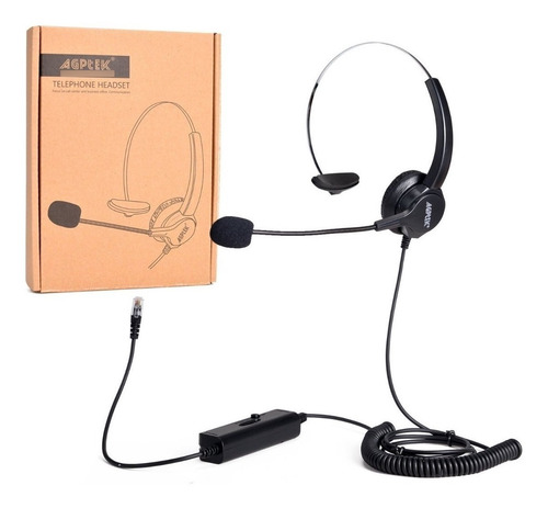 Imagen 9 de 10 de Agptek Cintillo Manos Libres Headset Audifono Rj9 Monoaural