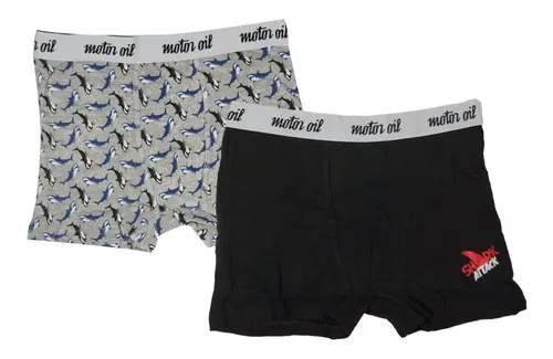 comprar Boxer Para Niño Estampado De Algodón Motor Oil Pack X 2