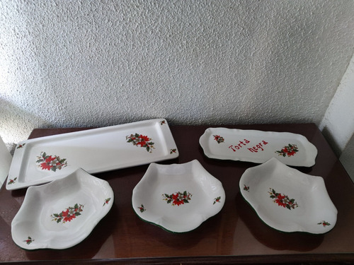 Bandejas Ceramica Motivos Navideños, Importadas Usa