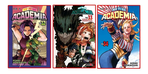 Combo My Hero Academia Vol. 32, 33 Y 34  - Ivrea