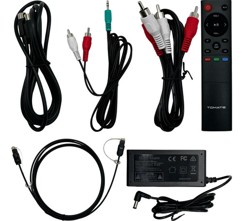 Par De Monitores De Referência Ativo Tomate Mts-2032bt 190w Cor Madeira