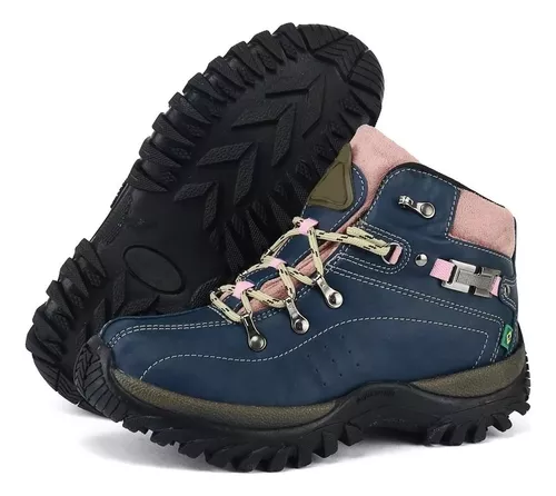 Bota Feminina Tenis Coturno Adulto Infantil Adventure TrilhaCINZA pink 31  no Shoptime