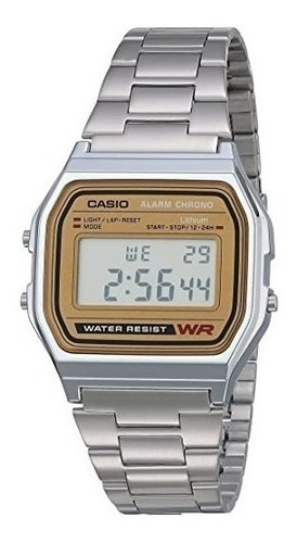 Reloj Casio A-158wea-9 Vintage Crono Alarma Calendario Wr