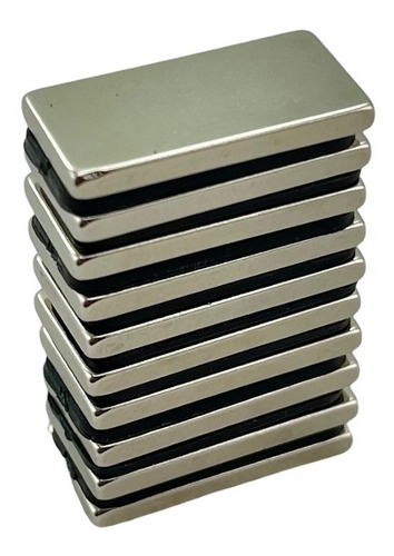 Iman De Neodimio 20mm X 10mm X 2mm N35 12000 Gauss 10 Piezas