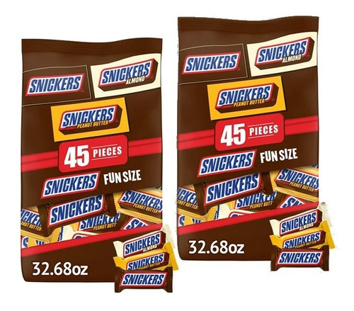 2 Chocolates Snickers Surtido Fun Size 926.5g