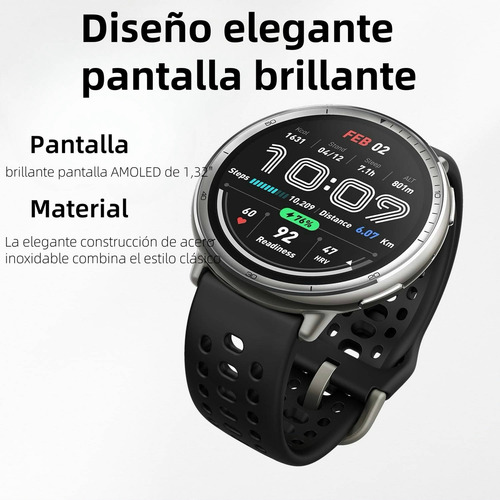 Amazfit Active 2 Smartwatch Reloj Inteligente 1.32" 44mm color negro