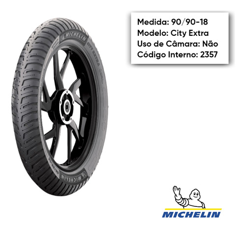 Pneu 90/90-18 Tras Factor 150/ Fazer 150 City Extra Michelin