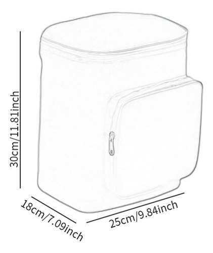 Bolsa De Almacenamiento Frontal Bolsa Transparente Negra