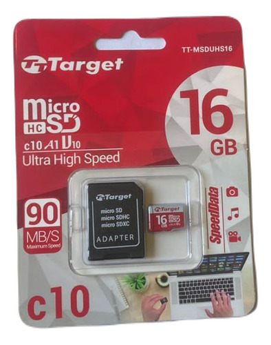Tarjeta Memoria Micro Sd 16 Gb Target C 10