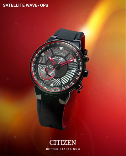 Imagen 6 de 6 de Citizen Satellite Wave Gps Black Dial Cc3039-08e .. Dcmstore