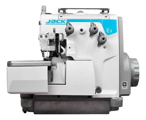 Maquina Industrial Overlock Jack E3-3 Completa Com Mesa Cor Branco 110v