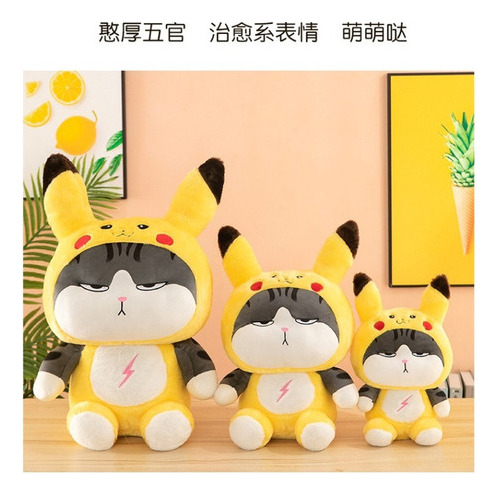 Miel De Abeja Peluche Gato Gatito Michi Enojado Con Disfraz