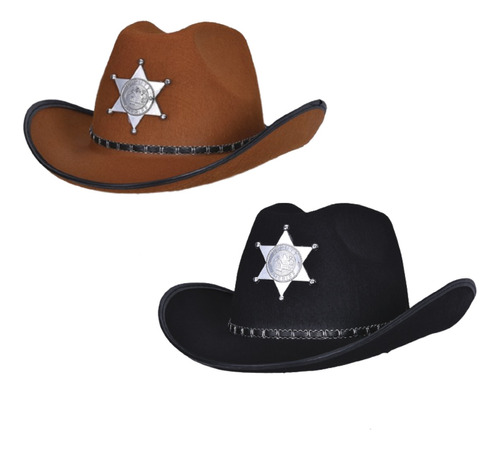 Sombrero Gorro Sheriff Vaquero Cowboy Texa Woody Cotillon X3
