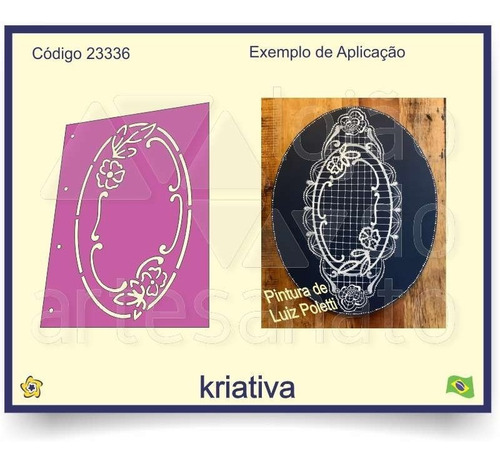 Imagem 3 de 3 de Gabarito Para Pintura - Arranjo Floral - 23336