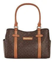 Comprar Bolsa Handbag Calvin Klein Mujer Monograma Ck Cbh Brn\u002Fkhk\u002Fcamel Monogram Ck
