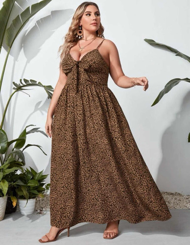 Vestido Plus Size Leopardo 2xl 3xl