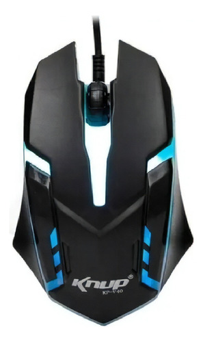 Mouse Gamer Usb 1600 Dpi Iluminação Led 3 Botões Cor Preto