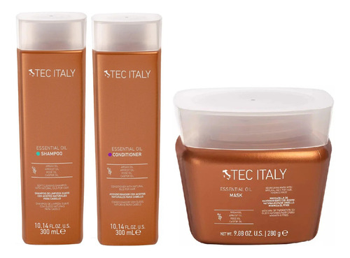 Tec Italy Essential Oil Shampoo + Condicionador + Mascara