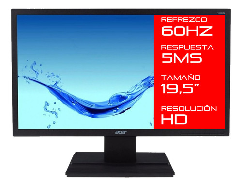 Monitor Acer V206 Led 19.5 Vga Hd 1366 X 768 Hdmi