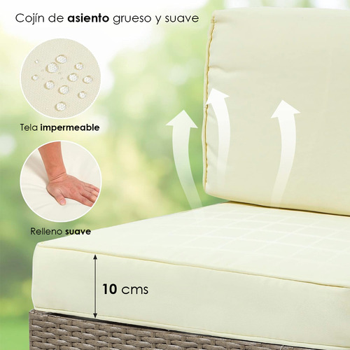 Juego De Sala Para Jardín Para Seis Personas