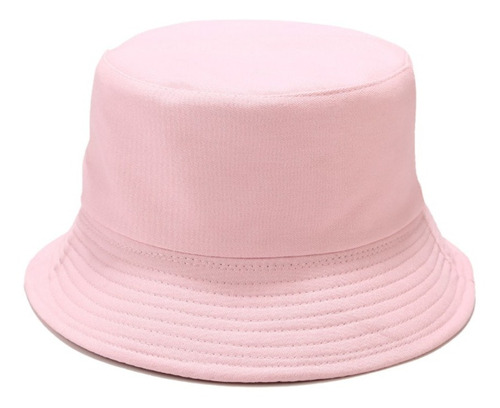 Sombrero Gorro Pescador Bucket Hat Rosa Claro De Algodón