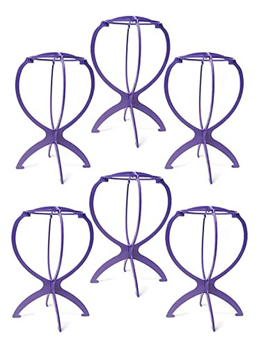 6pcs Wig Stand Portable Wig Stand Collapsible Wig 9mk8f