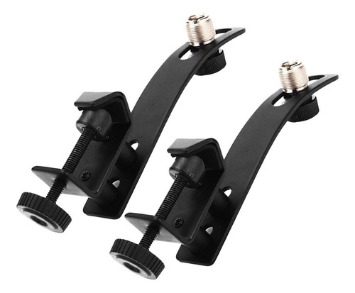 2x Drum Mic Clamp Kit De Montaje De Borde De Clip A Prueba L