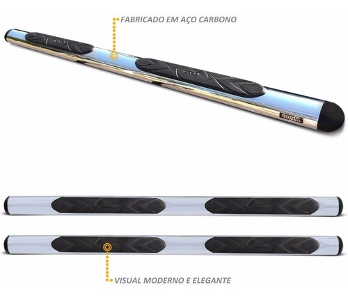 Estribos Maxi Oval Cromado Bepo Brasil Volkswagen Amarok
