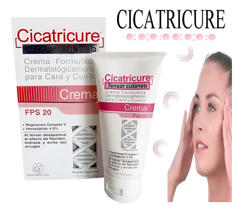 Cicatricure Crema Facial Tensor Cutáneo Fps 20 60g. Mixta Día/noche